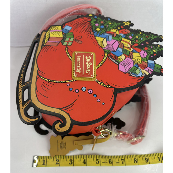 Loungefly How the Grinch Stole Christmas Max Sleigh Crossbody Bag Holiday NWOT - Picture 8 of 16